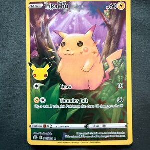 Pikachu Trading Card - Yellow